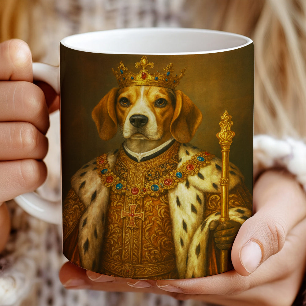 Custom Photo Dog King Royal Mug _ Gift For Dog Lovers