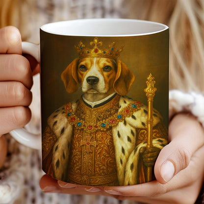 Custom Photo Dog King Royal Mug _ Gift For Dog Lovers