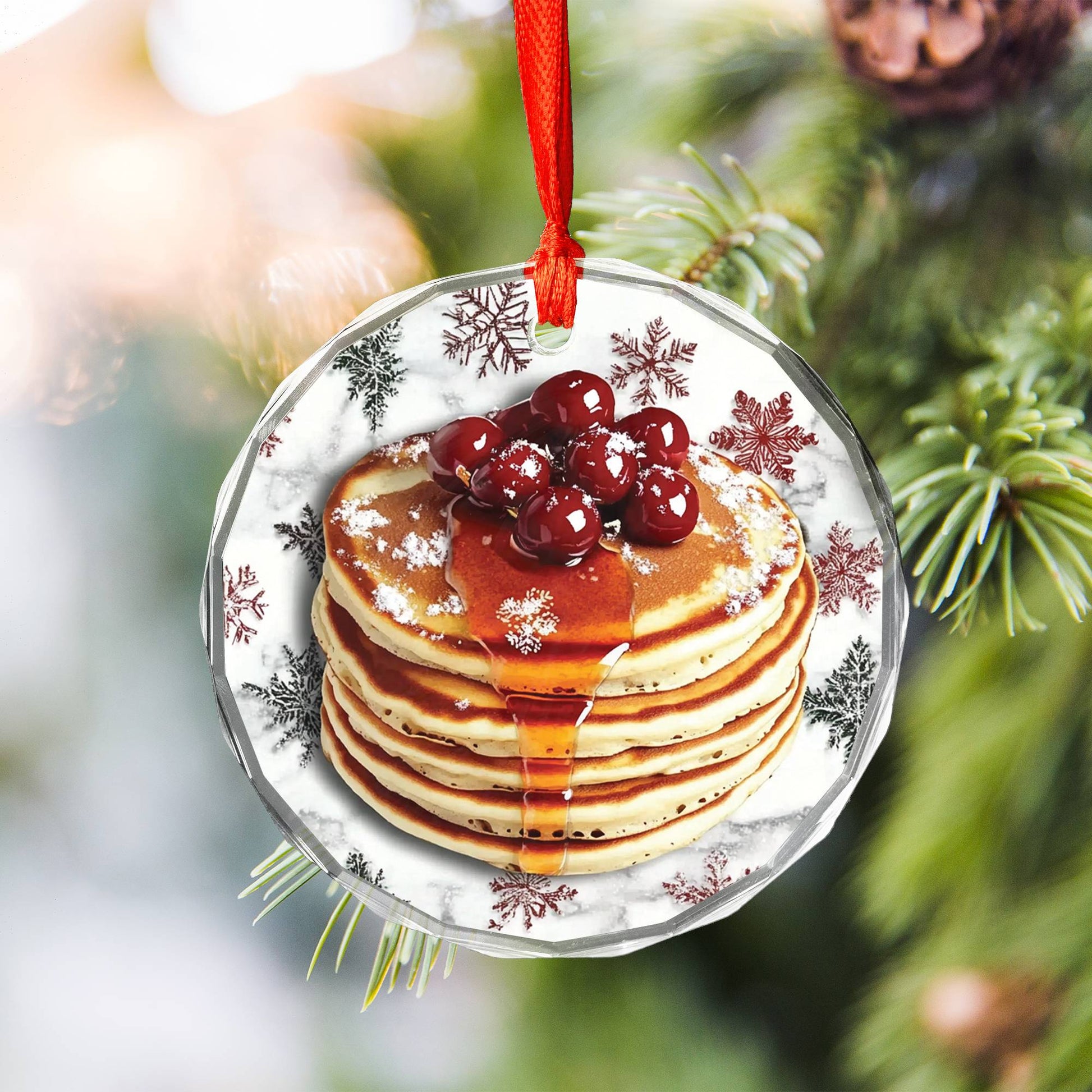 Pancakes with Maple Syrup Close up Design 1