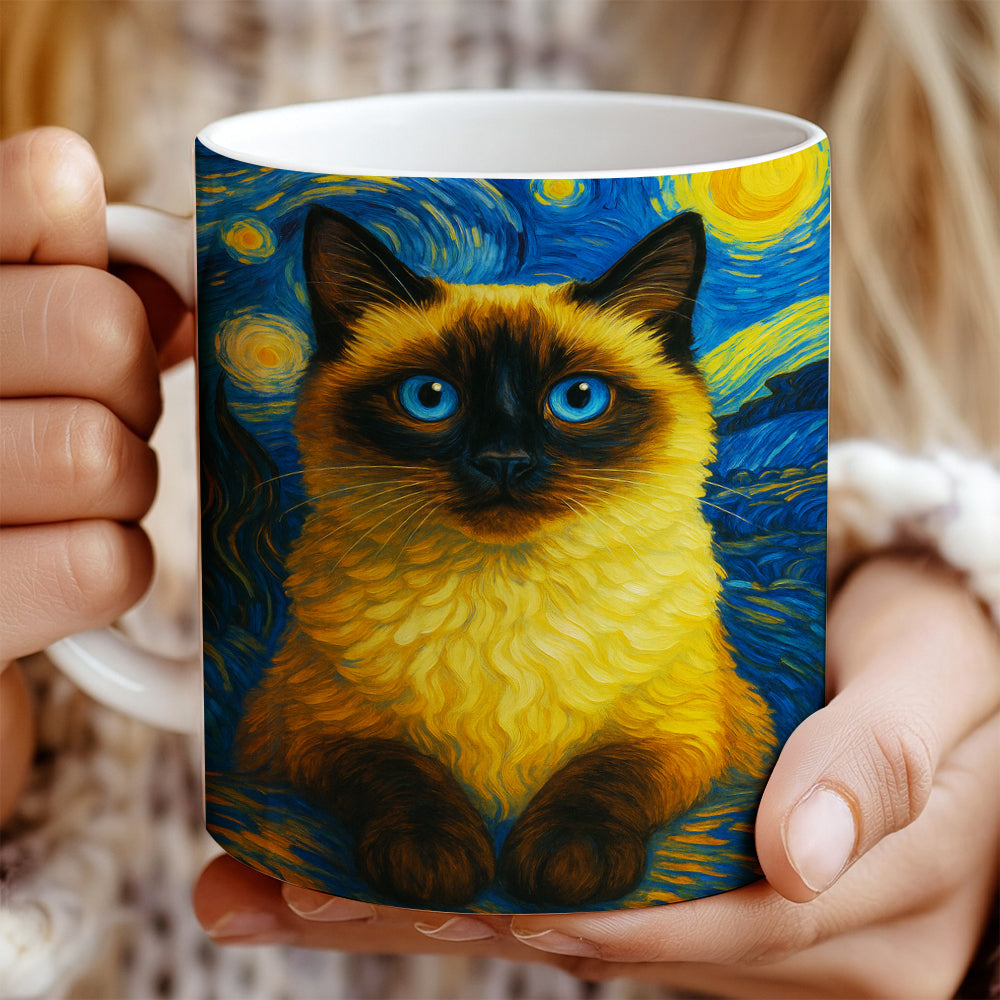 Custom Photo Cat Starry Night Mug Wall Art