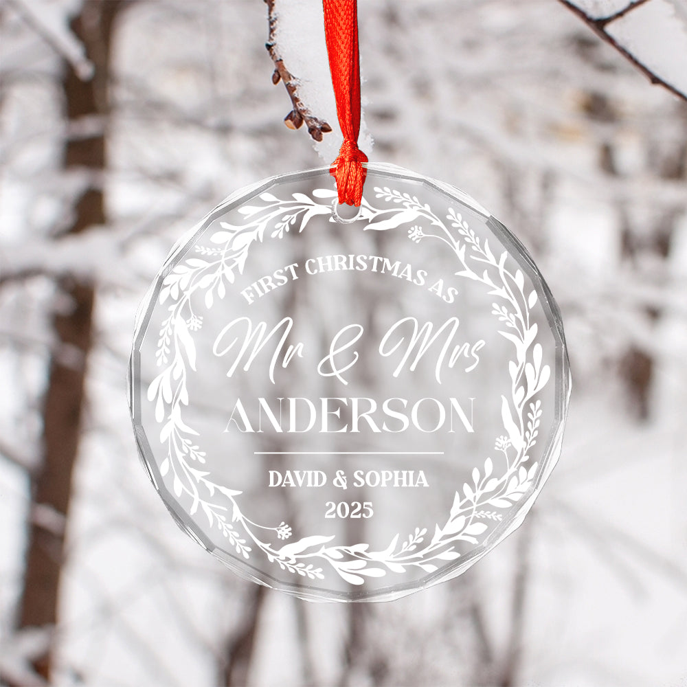 Personalized Mr And Mrs First Christmas Custom Couple