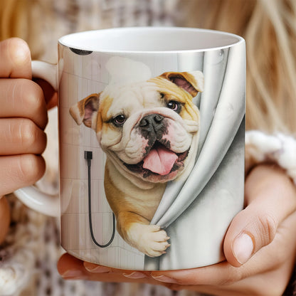Custom Dog Photo Dog In Bathroom Mug Gift For Dog Lovers