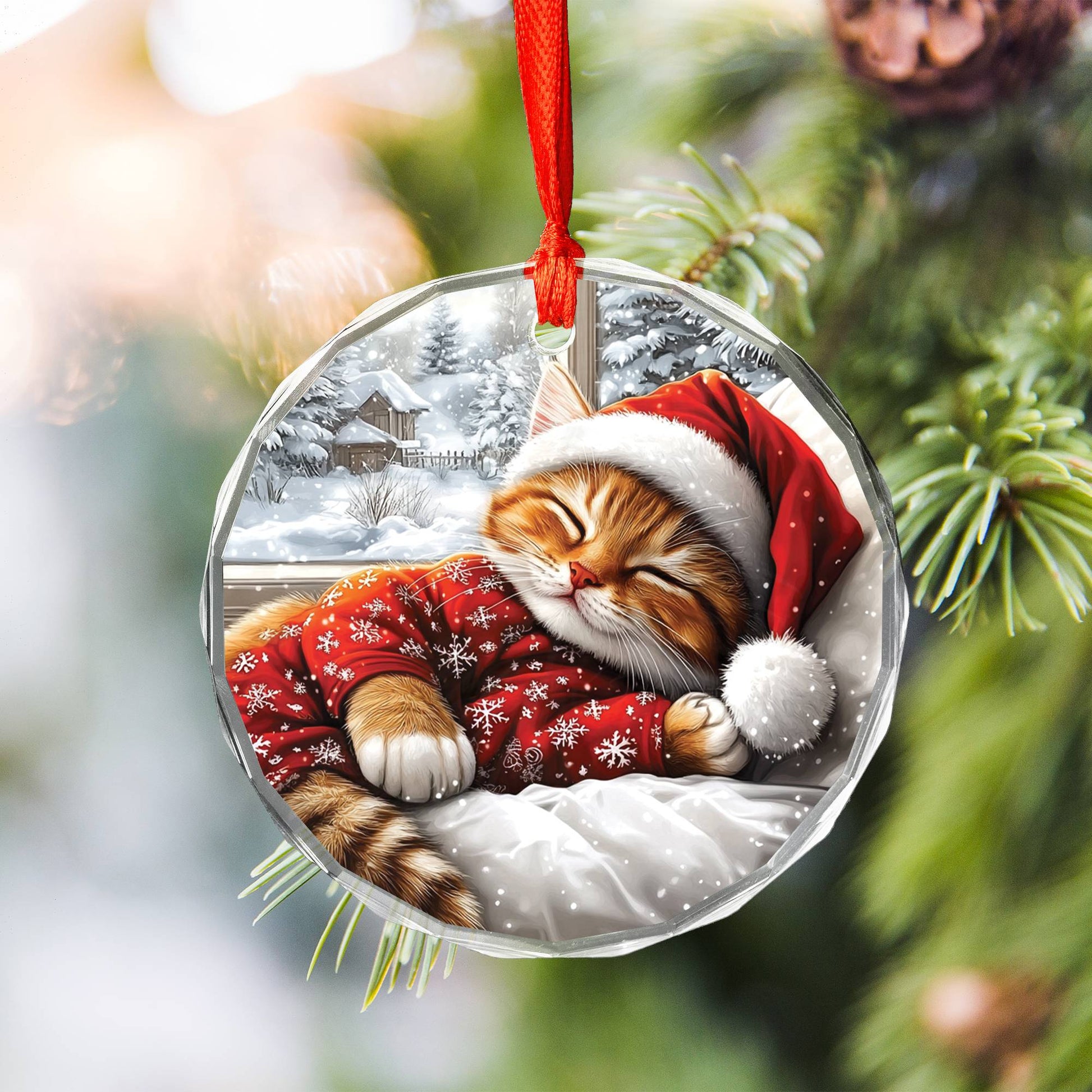 British Shorthair cat Sleeping In Bed Design 2