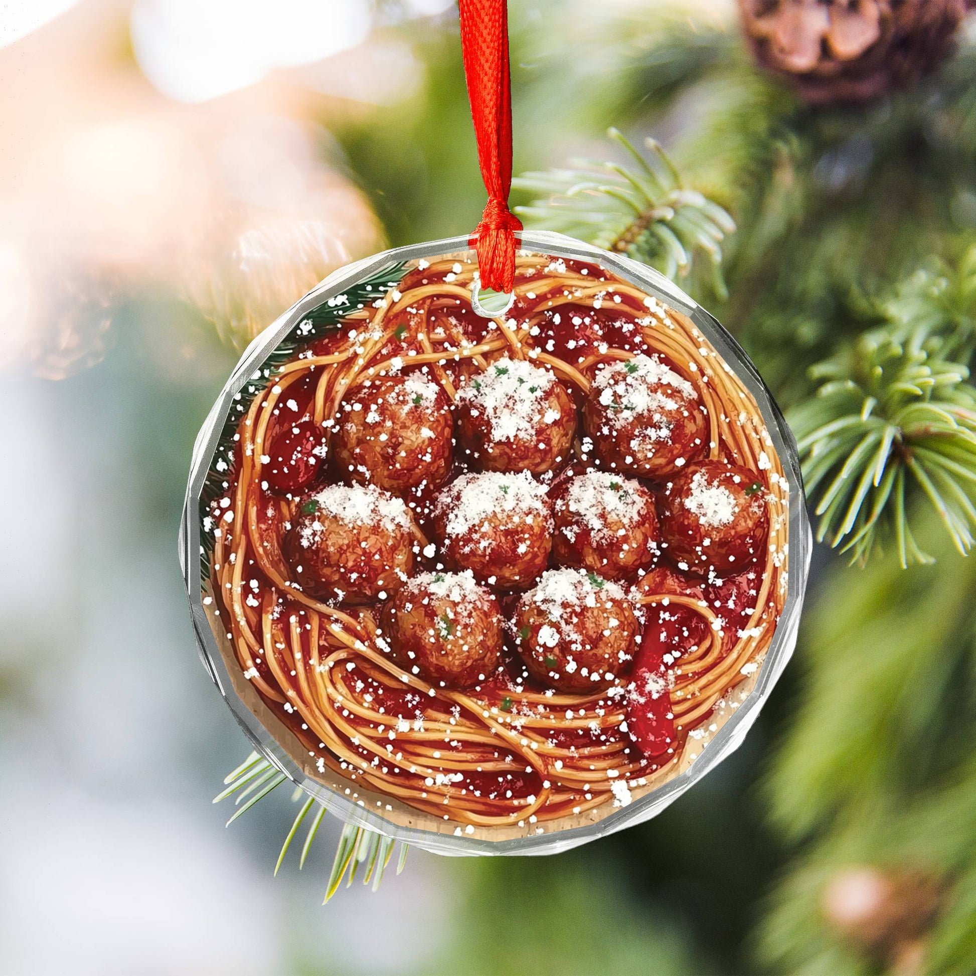 Spaghetti and Meatballs Close up Design 4