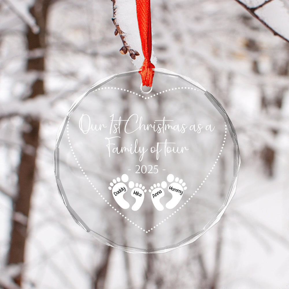 First Christmas As A Family Of Four Footprints
