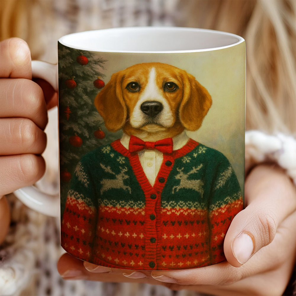 Custom Photo Christmas Dog Mug Gift For Dog Lovers