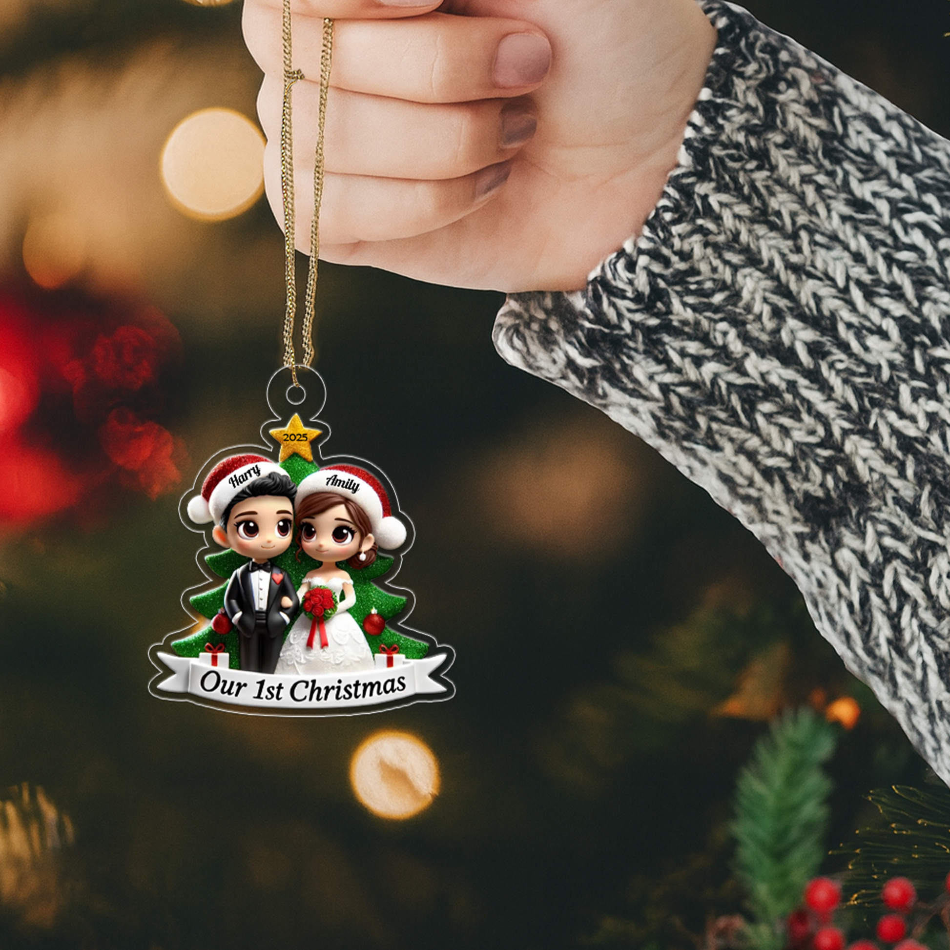 Custom Wedding Couple First Christmas
