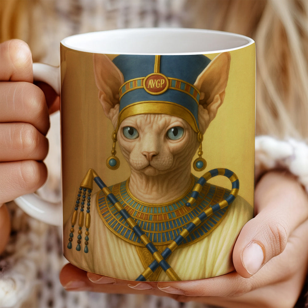 Custom Photo Egyptian Queen Cat MugGift For Cat Lover