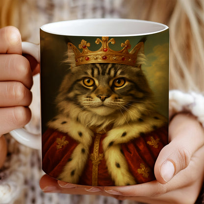 Custom Photo Cat Royal Mug Pet King Portrait