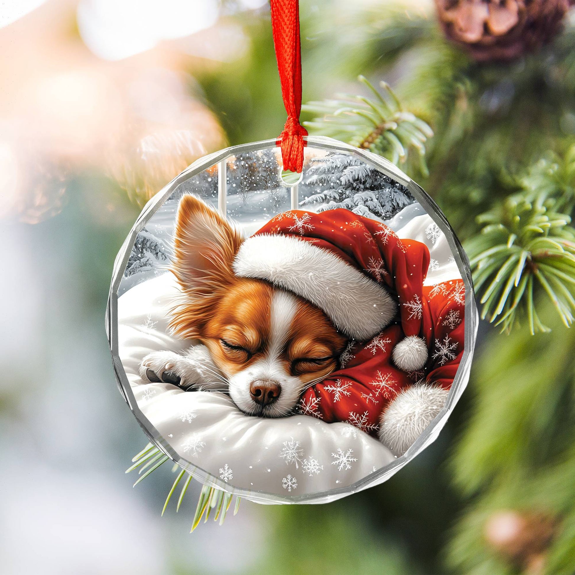 Chihuahua Dog Sleeping In Bed Design 1