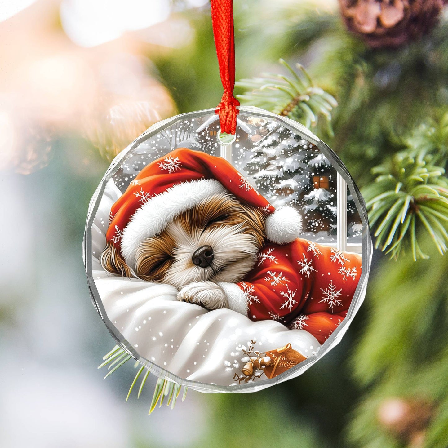 Shih Tzu Dog Sleeping In Bed Design 3