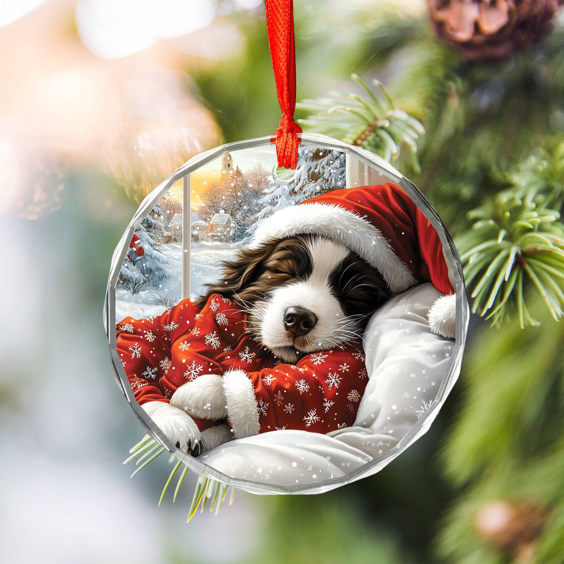 Newfoundland Dog Sleeping In Bed Design 3