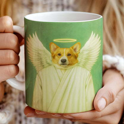 Custom Photo Angel Dog Mug Memorial Gift For Dog