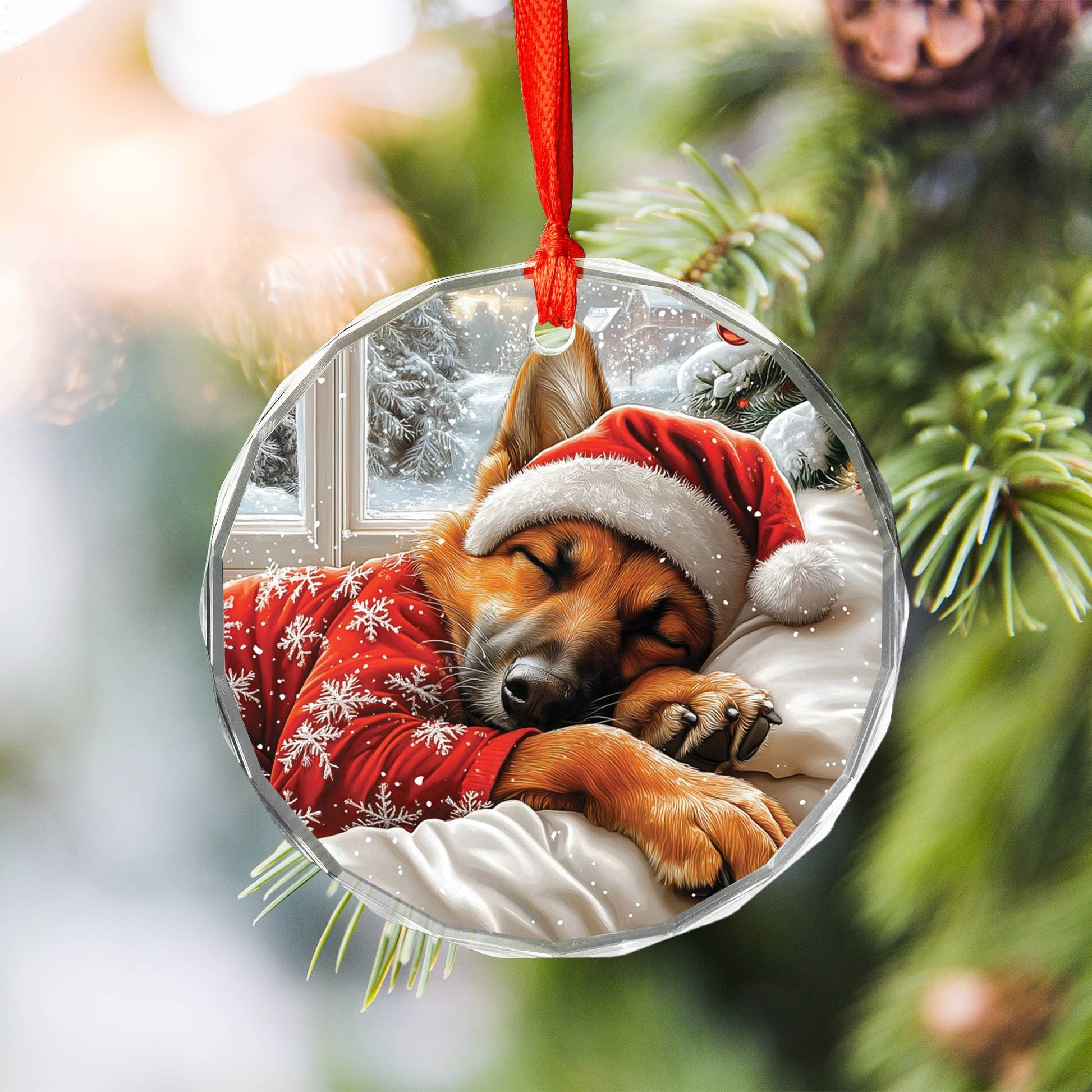 German Shepherd Dog Sleeping In Bed Design 4