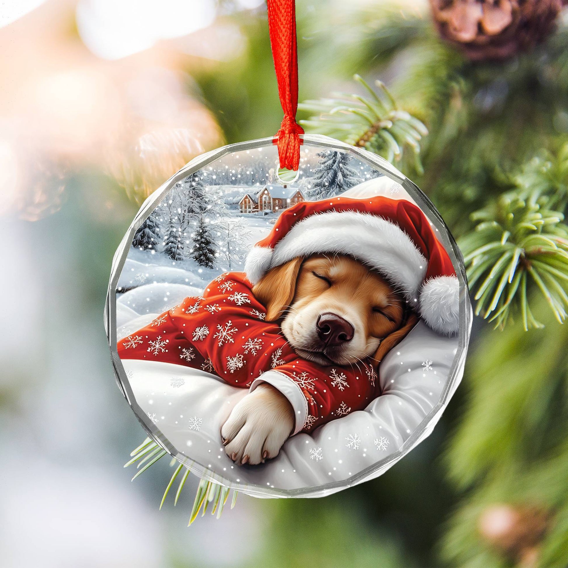 Labrador Retriever Dog Sleeping In Bed Design 3