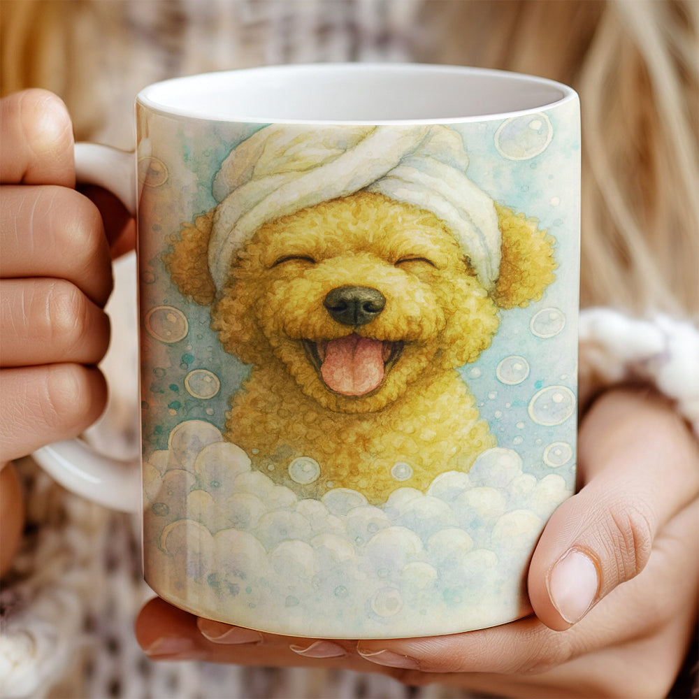 Custom Dog Potrait In Bathroom Mug