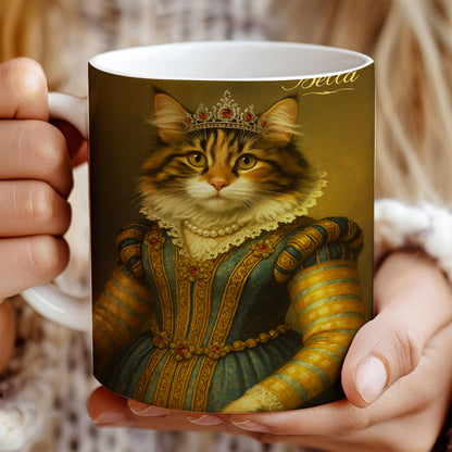 Custom Photo Sapphire Queen Cat Mug Gift For Cat Lovers