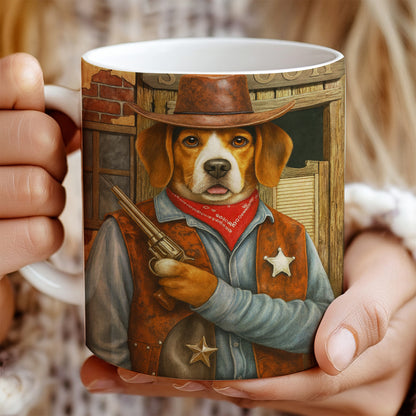 Custom Photo Dog Cowboy Mug