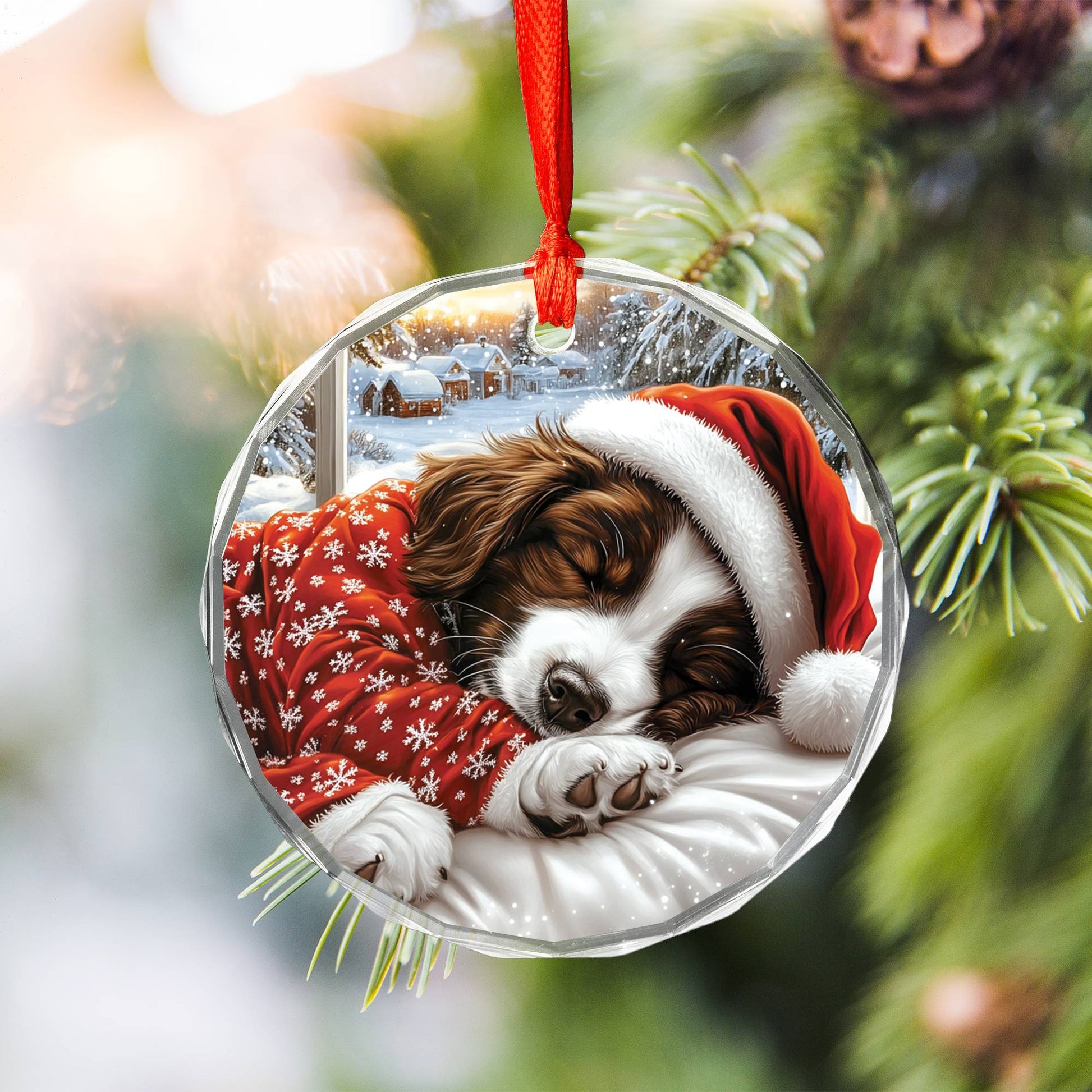 Newfoundland Dog Sleeping In Bed Design 2