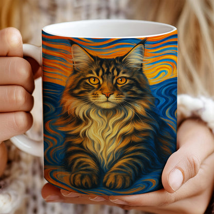 Custom Cat Portrait Expressionist Art