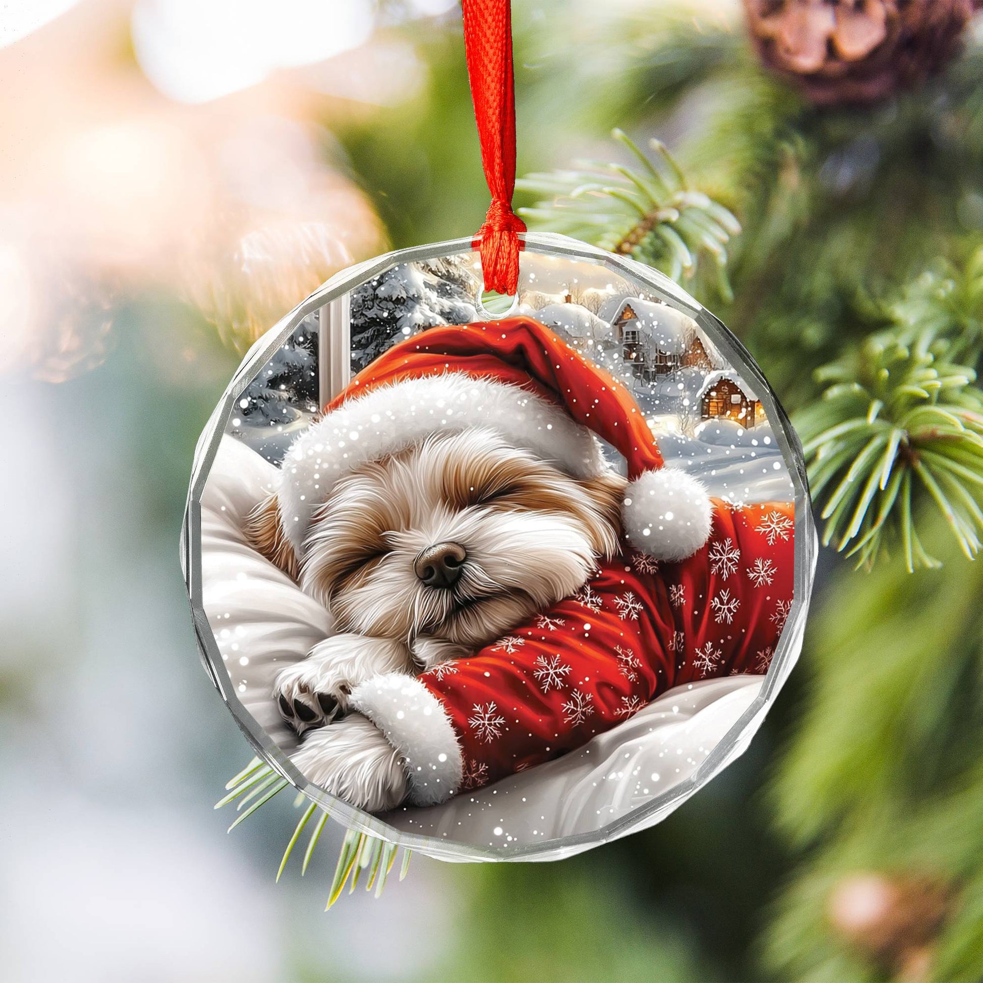 Maltese Dog Sleeping In Bed Design 2