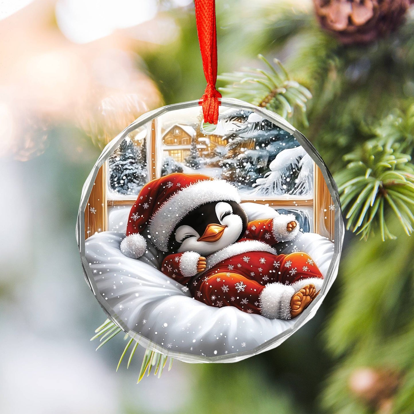 Penguin Sleeping In Bed Design 2