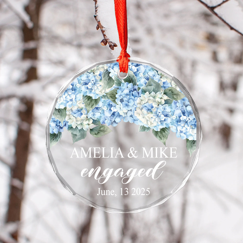 Custom Name And Date Engaged For Couple Wedding