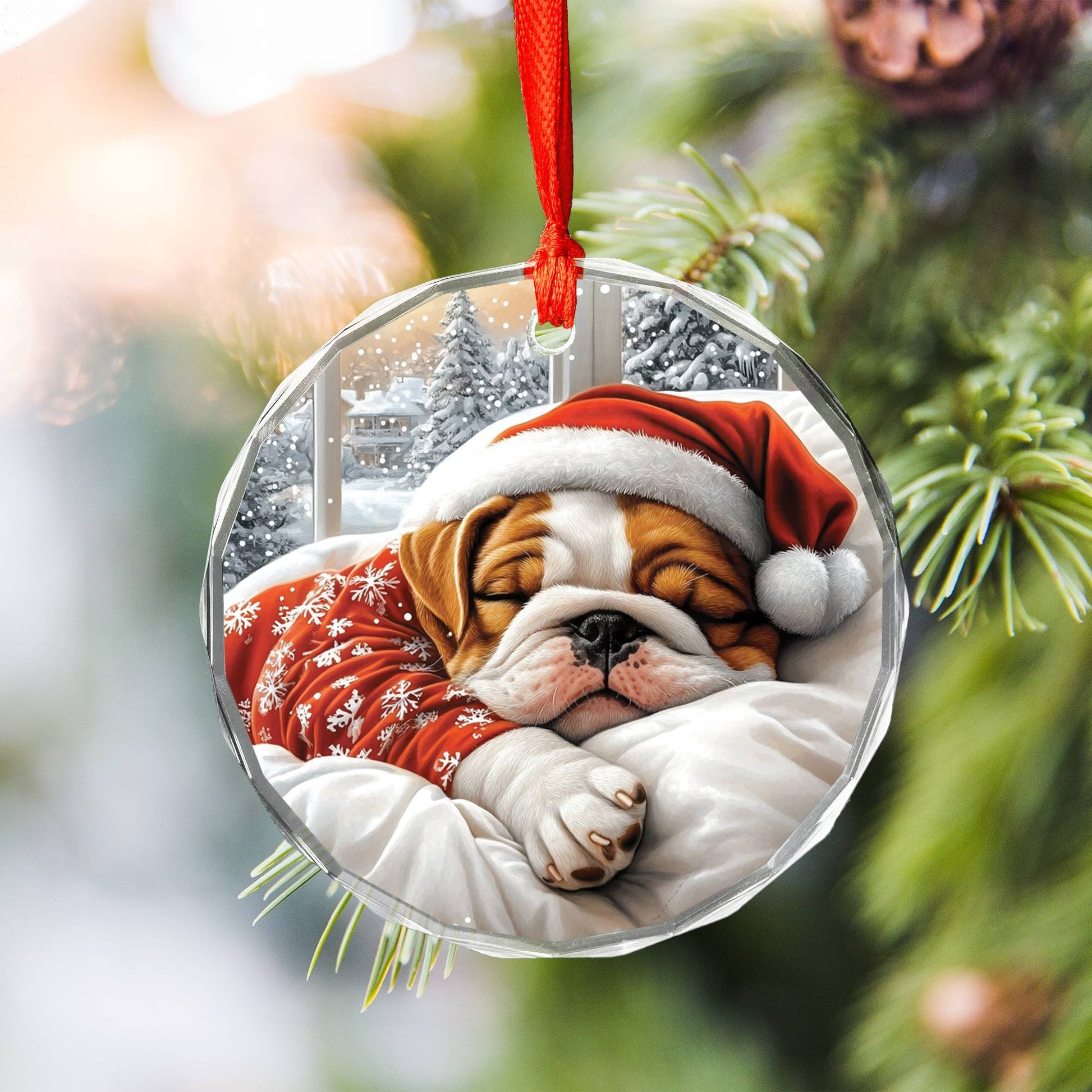 Bulldog Sleeping In Bed Design 3