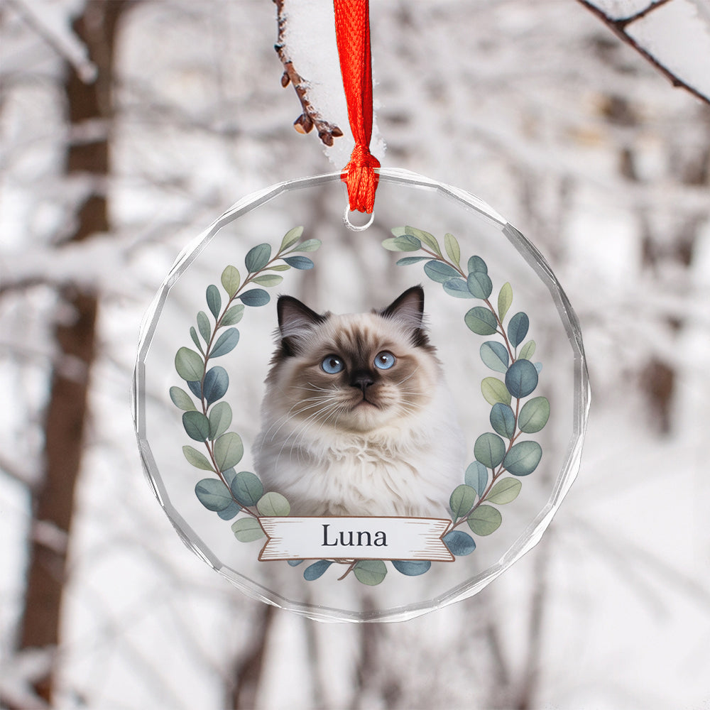 Personalized Pet Ornament Using Pet's Photo + Name