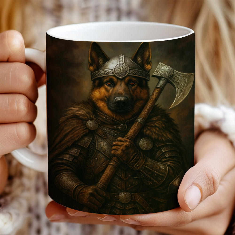 Custom Dog Photo Viking Warrior Mug _ Gift For Dog