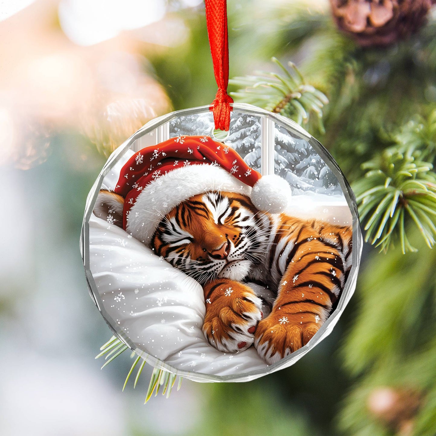 Tiger Sleeping In Bed Design 1