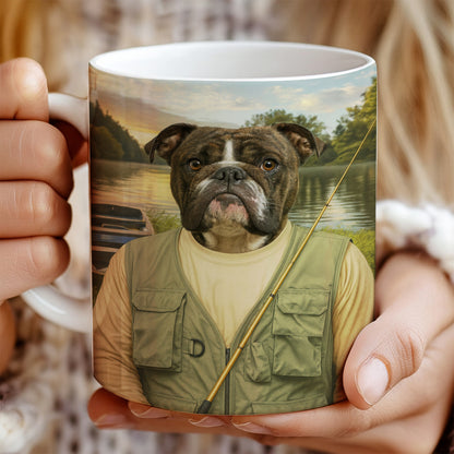 Custom Photo Fisherman Dog Mug