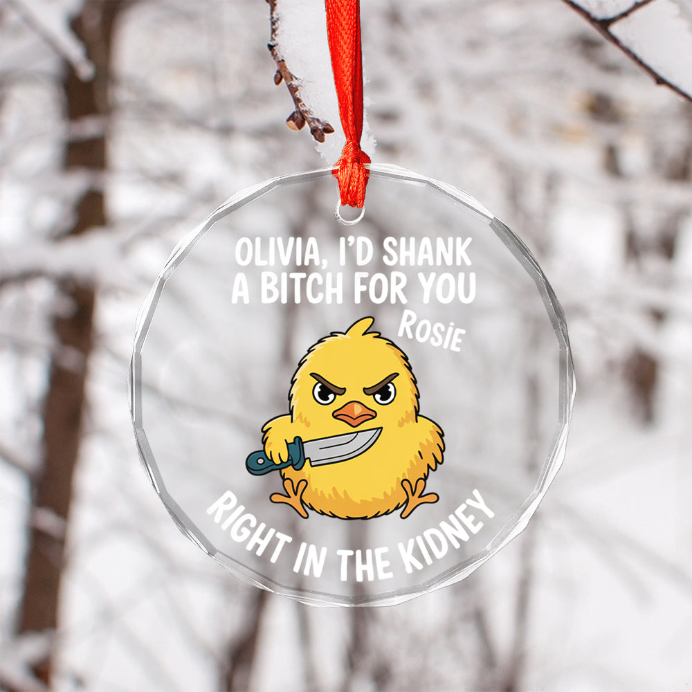 Life Is Too Short For Fake Friends - Personalized Custom Glass Ornament