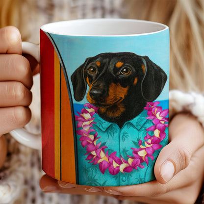 Custom Photo Surfer Dog Mug Gift For Dog Lovers