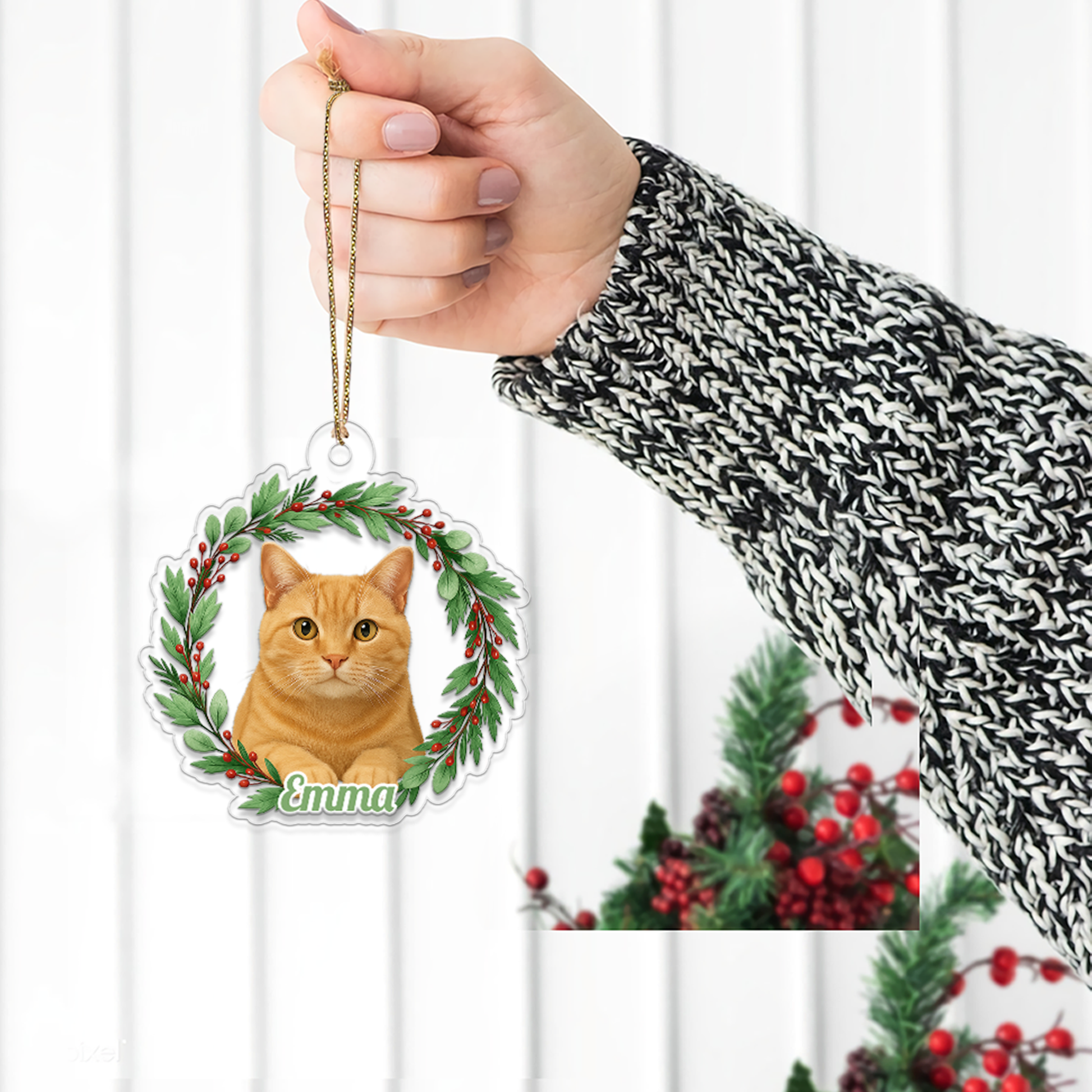 Custom Name Cat Xmas