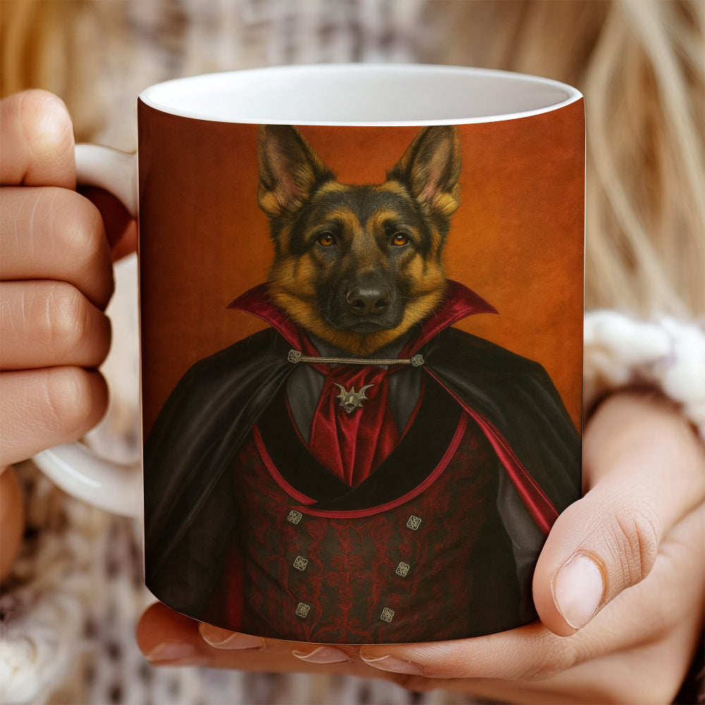 Custom Photo Vampire Dog Mug Gift For Dog Lovers