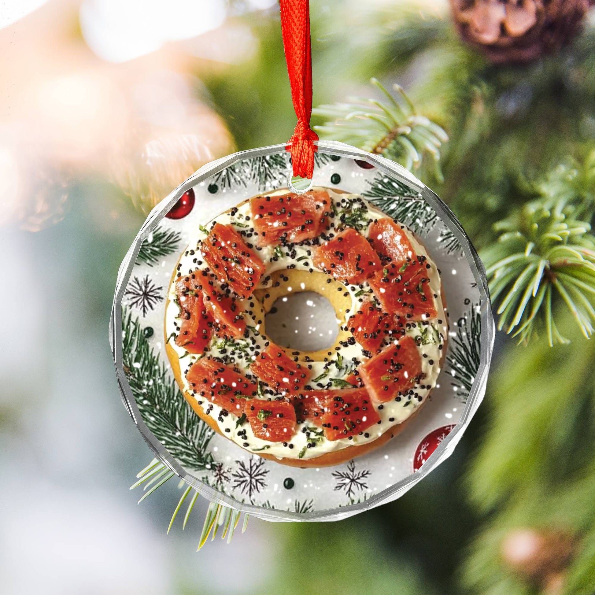 Bagel with Cream Cheese and Lox Close up Design 2