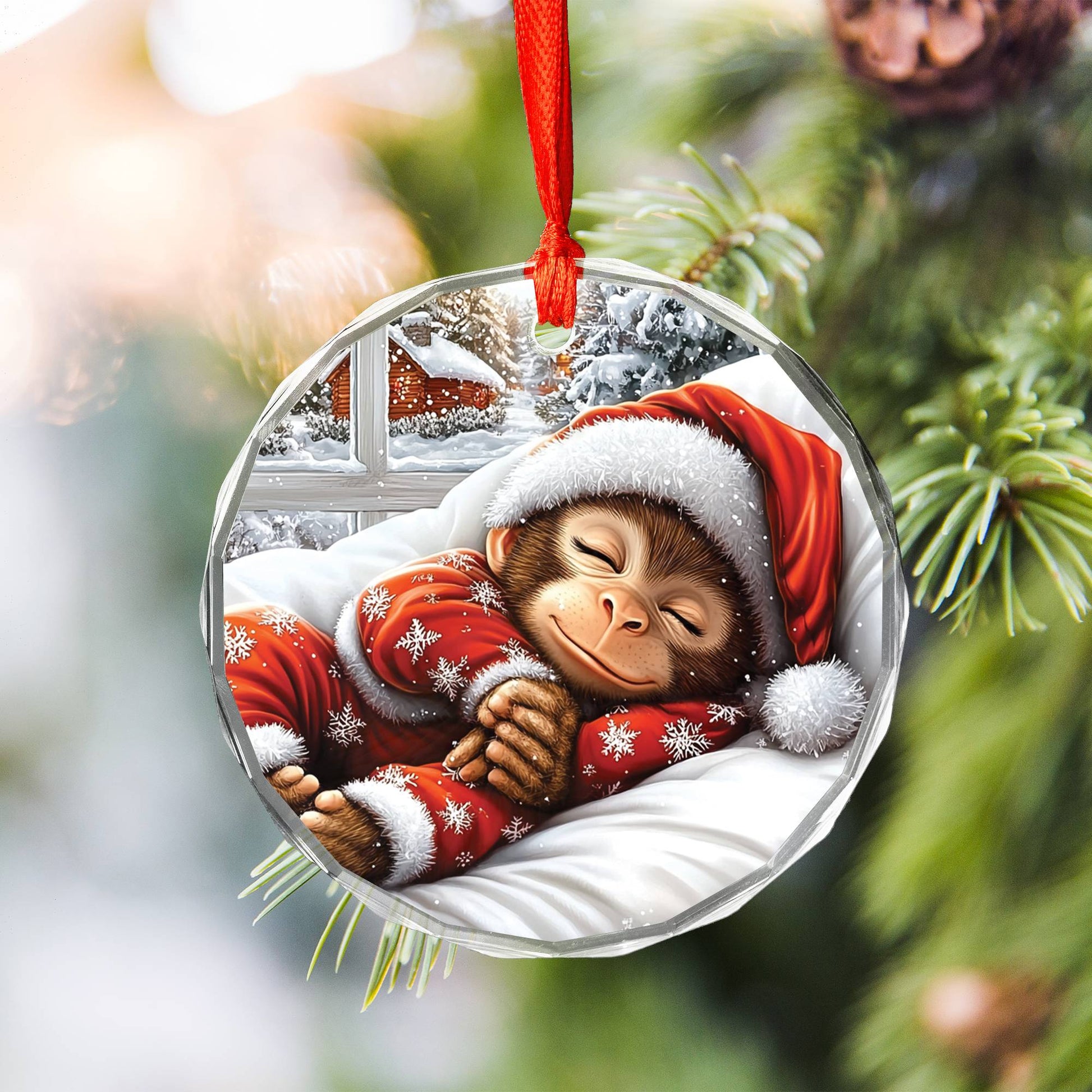 Monkey Sleeping In Bed Design 1