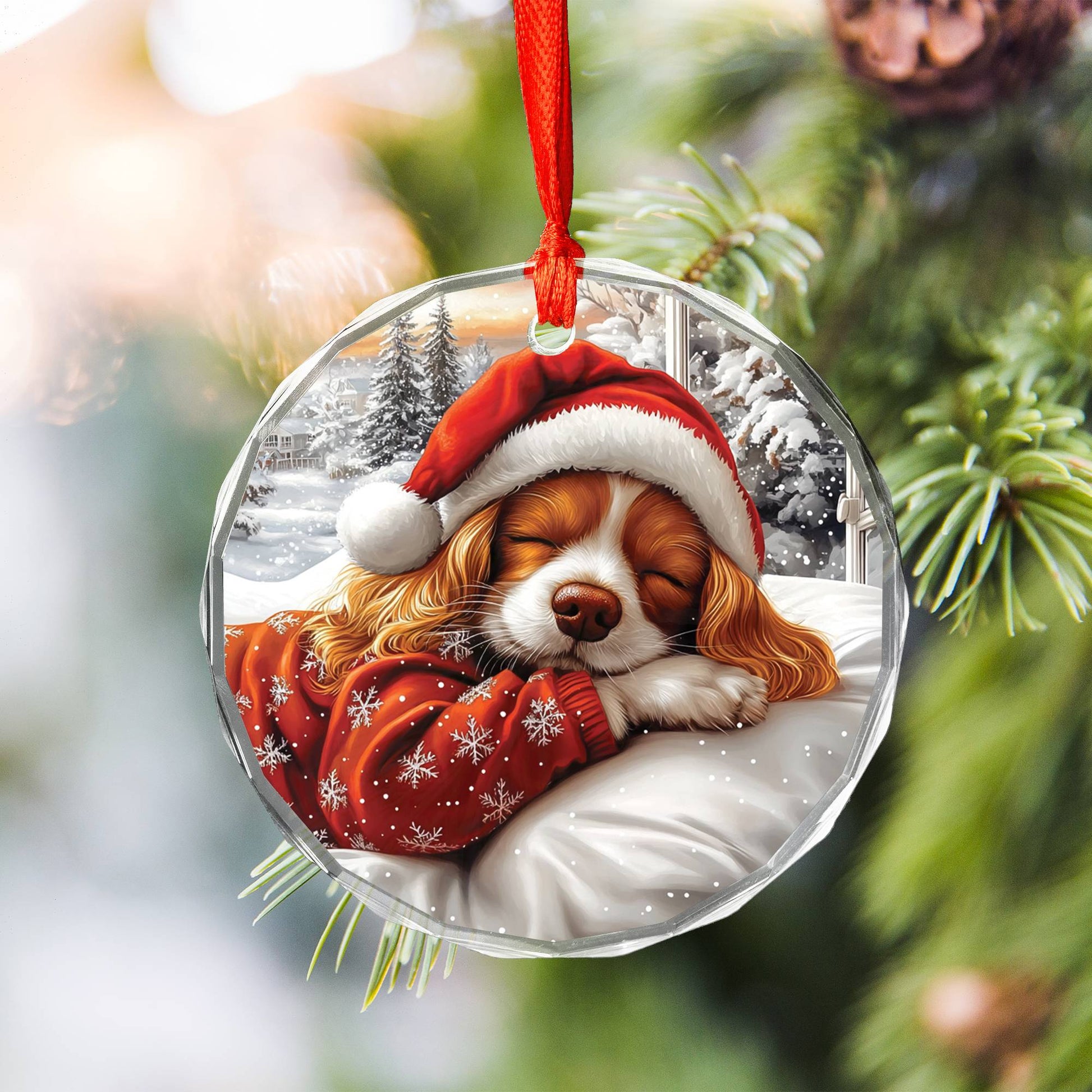 Cocker Spaniel Dog Sleeping In Bed Design 2