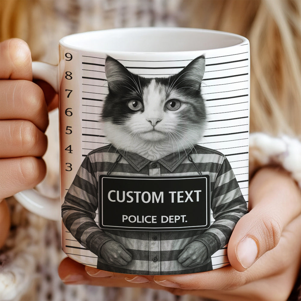 Custom Photo Cat Wanted By Pawlice Mug _ Gifts For Cat Lovers