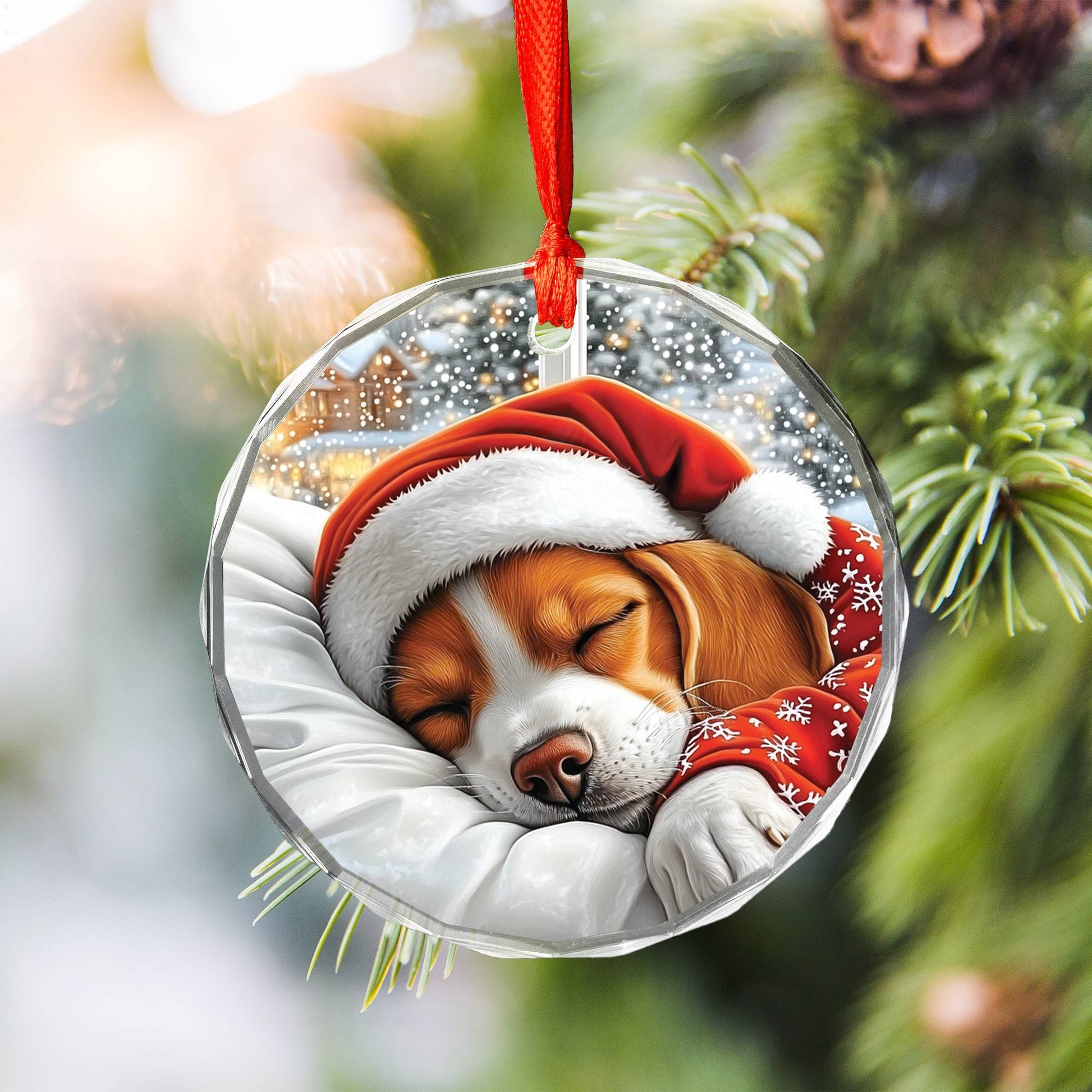 Beagle Dog Sleeping In Bed Design 2