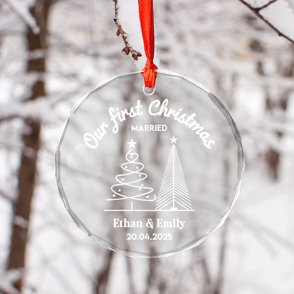 Custom First Christmas Married Ornament