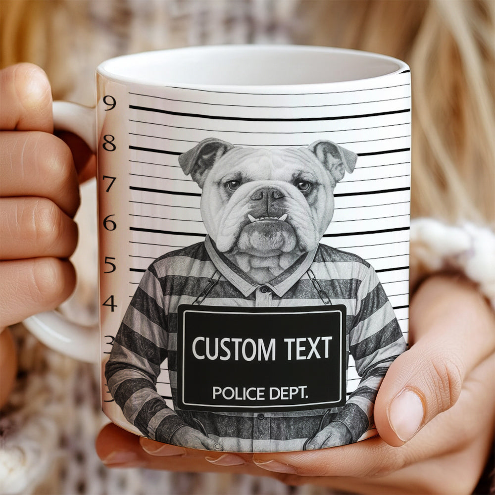 Custom Photo Dog Wanted By Pawlice Mug _ Gifts For Dog Lovers