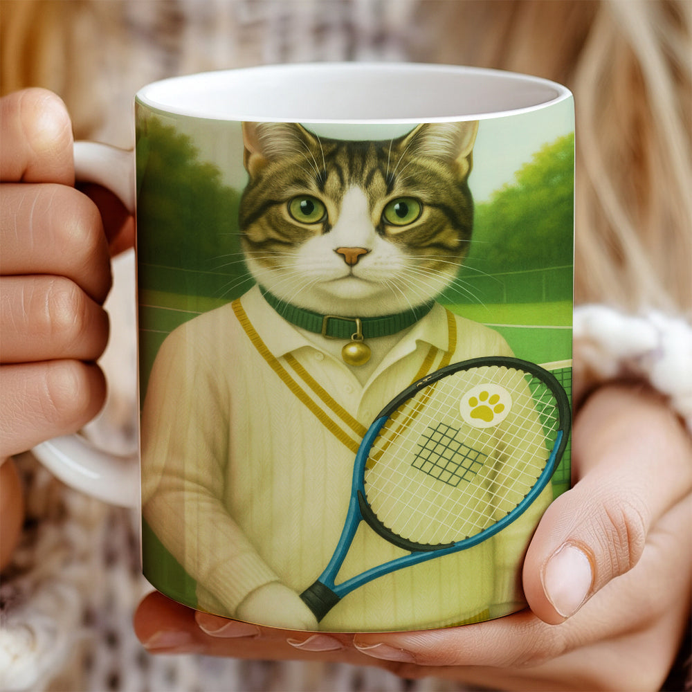 Custom Photo Tennis Player Cat Canvas