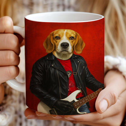 Custom Photo Guitarist Dog Mug Gift For Dog