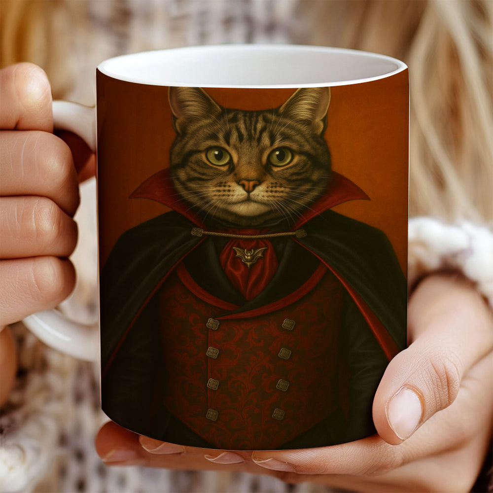 Custom Photo Vampire Cat MugGift For Cat Lovers