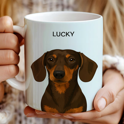 Custom Photo Minimalist Classic Dog Mug Gift For Dog Lovers