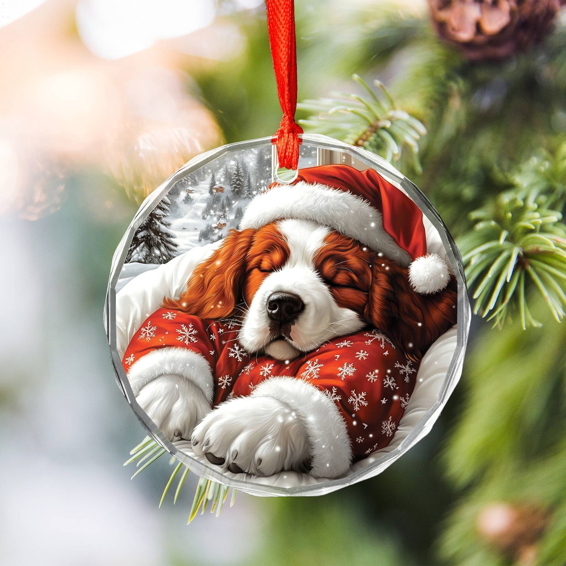 Saint Bernard Dog Sleeping In Bed Design 1