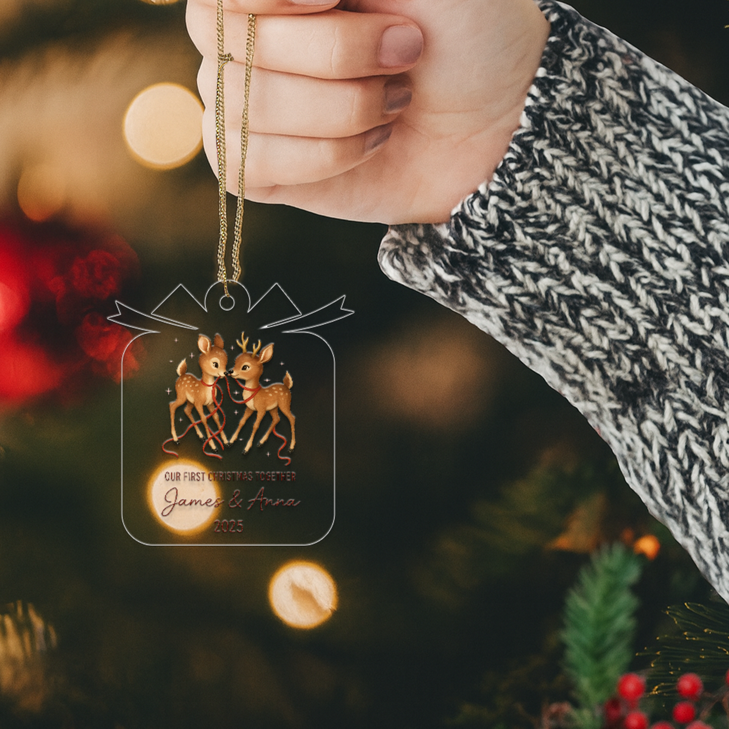 Custom Name Couple Deer Design