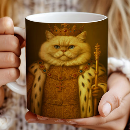 Custom Photo Cat King Royal Mug _ Gift For Cat Lovers